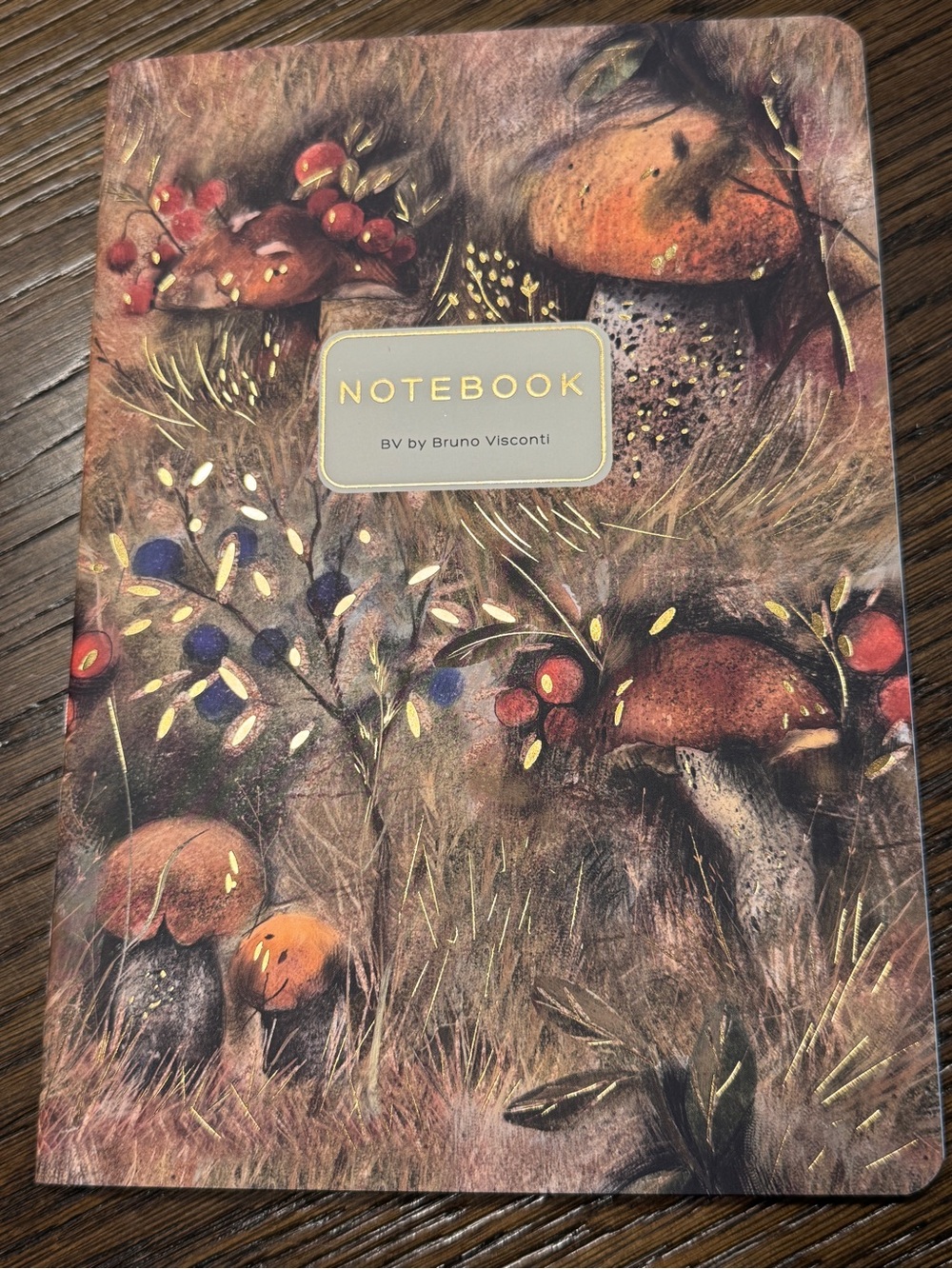 Bruno Visconti Soft Touch Mushrooms Watercolor Notebook Journal A5 NEW